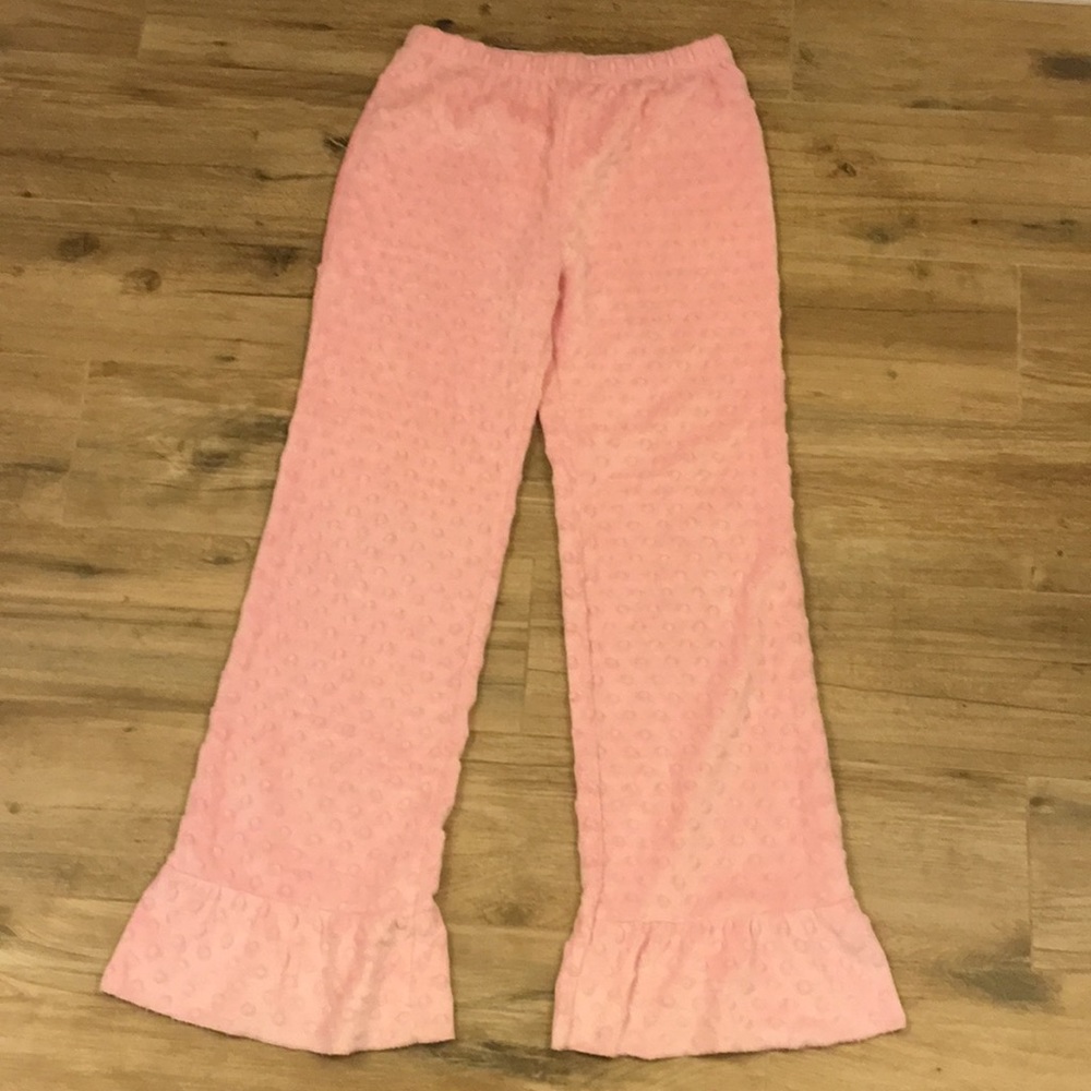 Lally wally Doodle pale pink textured flare pants